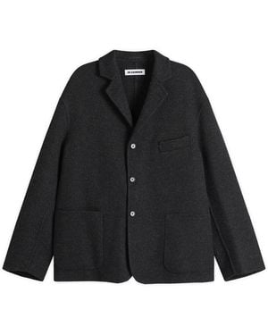 Jil Sander Wool Double Faced Workwear Jacket - Black