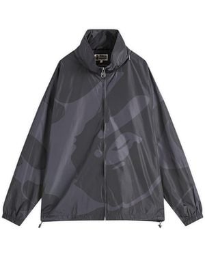 A Bathing Ape Abc Camo Nylon Hooded Jacket - Gray