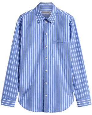 Balenciaga Stripe Regular Fit Shirt - Blue