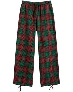 SUNDAYFRUITMARKET Sunday Check Pants - Green