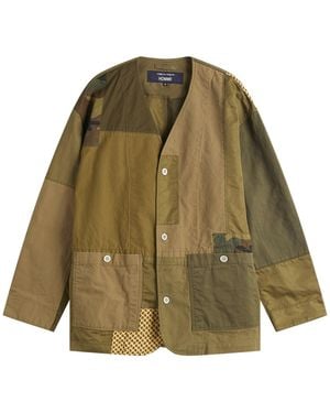 Comme des Garçons Garment Treated Multi Fabric Jacket - Green