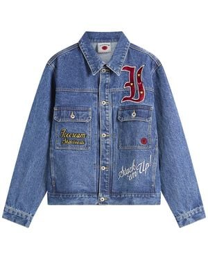 ICECREAM Mascot Denim Trucker Jacket - Blue