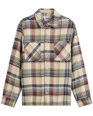 Wax London Whiting Jazz Weave Overshirt - Grey