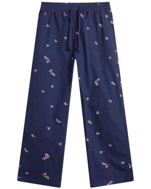 Service Works Paisley Chef Trousers - Blue