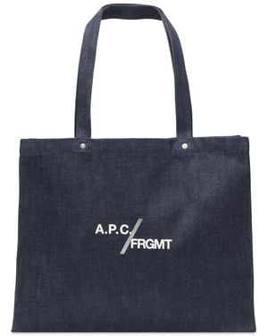 A.P.C. Frgmt. Je Sors Ce Soir Shopping Bag - Blue