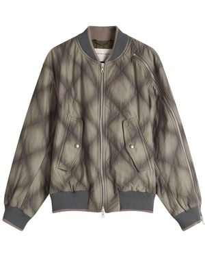 Dries Van Noten Vilmory Embroidered Bomber Jacket - Gray