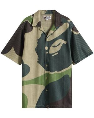 A Bathing Ape Mega Abc Camo Mesh Shirt - Green