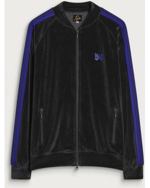 Needles Velour Rib Collar Track Jacket - Blue