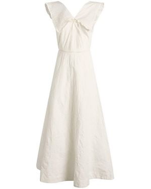 Damson Madder Fan Fan Midi Dress - White