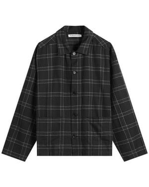 YMC Pj Check Overshirt - Black
