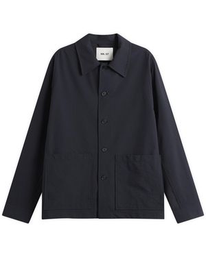 NN07 Blaze Seersucker Shirt Jacket - Black