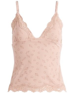 Skims Fits Everybody Lace Triangle Cami - Pink