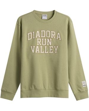 Diadora Run Valley Crew Sweatshirt - Green