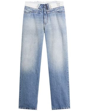 Maison Margiela Mm6 Deconstructed Jeans - Blue