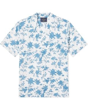 Portuguese Flannel Minho Floral Vacation Shirt - Blue