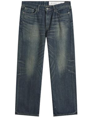 Neighborhood Washed Denim Dp Wide Jeans - Blue