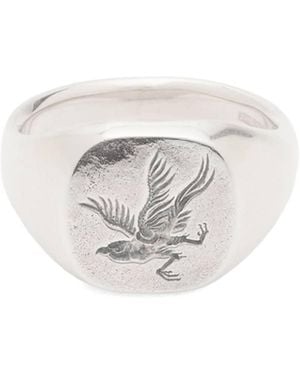 Frederick Grove Blackbird Signet Ring - White