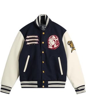 BBCICECREAM Fanfare Script Logo Varsity Jacket - Blue