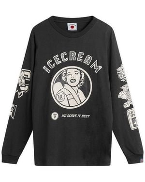 ICECREAM Multi Graphic Longsleeve T-Shirt - Grey