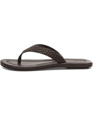 St. Agni Lattice Weave Thong - Brown