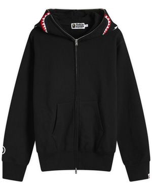 A Bathing Ape Shark Full Zip Hoodie - Black