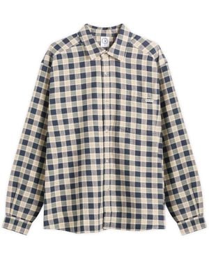 POLAR SKATE Mitchell Check Shirt - Grey
