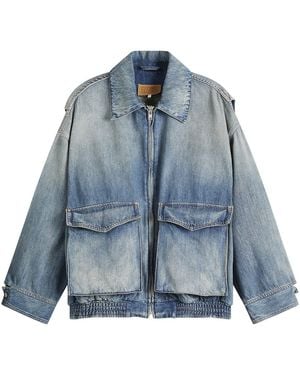 Maison Margiela Mm6 Denim Zip Jacket - Blue
