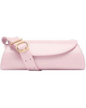 Jil Sander Cannolo Sm Leather Shoulder Bag - Pink