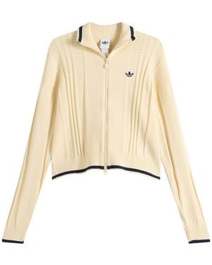 adidas Knit Firebird Track Top - Natural