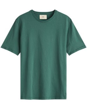 Folk Contrast Sleeve T-Shirt - Green