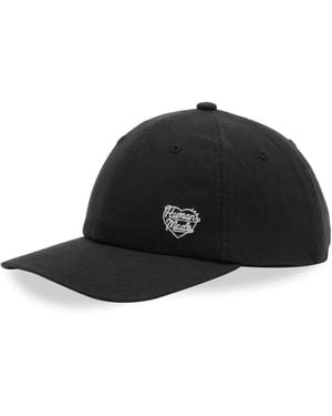 Human Made 6 Panel Heart Linen Cap - Black