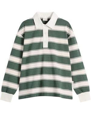 Closed Stripe Rugby Top - Green