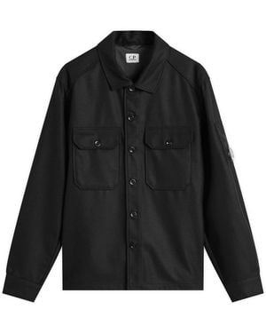 C.P. Company Felt Lens Overshirt - Black