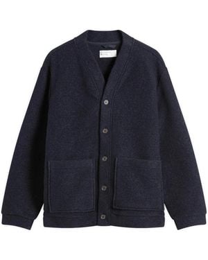 Universal Works Presented By End. Wool Fleece Adv Cardigan - Blue