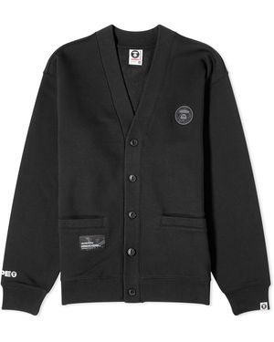 Aape By A Bathing Ape Aape Now Jersey Cardigan Sweat - Black