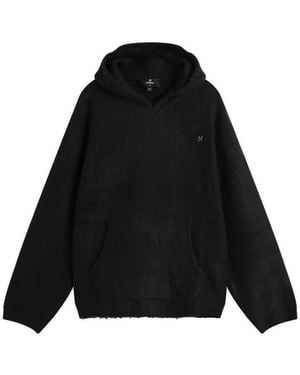 Represent Textured Borg Hoodie - Black