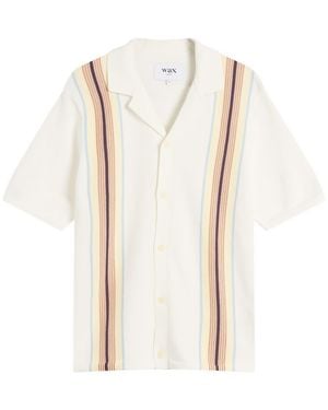Wax London Ivy Cotton Stripe Vacation Shirt - Natural