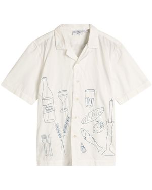 Service Works Picnic Embroidered Vacation Shirt - White