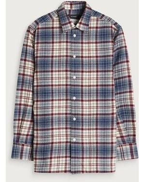 Willy Chavarria Wool Check Shirt - Blue