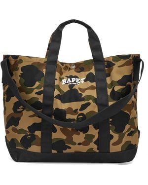 A Bathing Ape 1St Camo 2Way Tote Bag - Black