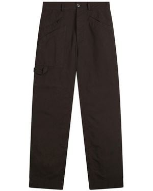 Dries Van Noten Overdyed Double Weave Cotton Cargo - Grey