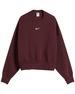 Nike Phoenix Fleece Oversized Crewneck - Purple