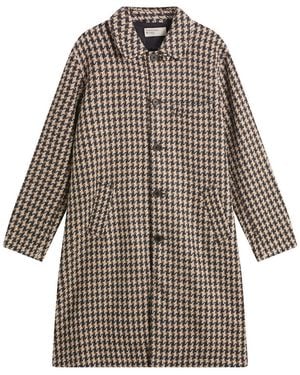 Universal Works Cortina Tweed Long Swing Coat - Brown