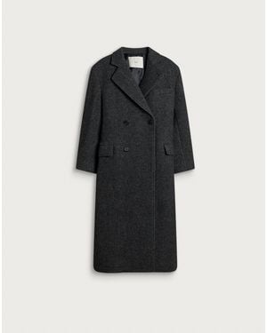 DUNST Double Breasted Coat Jacket - Black