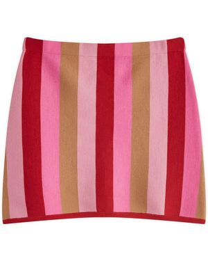 RIXO London Liesel Knit Mini Skirt - Red