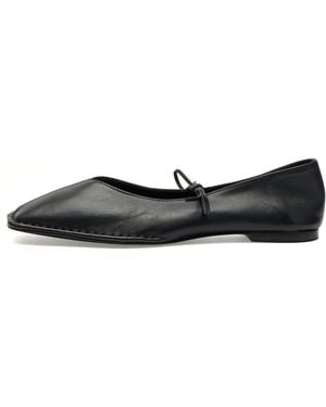 Alohas Sway Leather Ballet Flats - Black