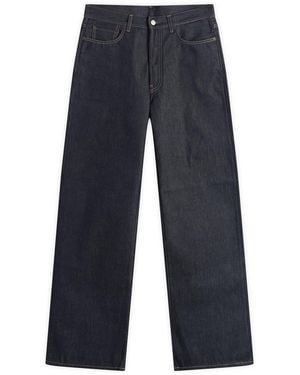Acne Studios 1981 Raw Denim Wide Leg Jeans - Blue