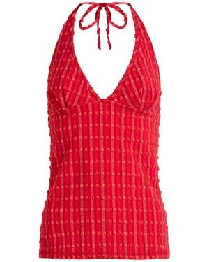 Peachy Den Cindy Halter Top - Red