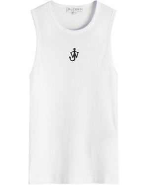 JW Anderson Anchor Embroidery Vest - White