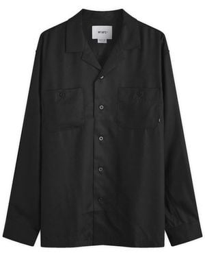 WTAPS 08 Open Collar Chain Stitch Shirt - Black